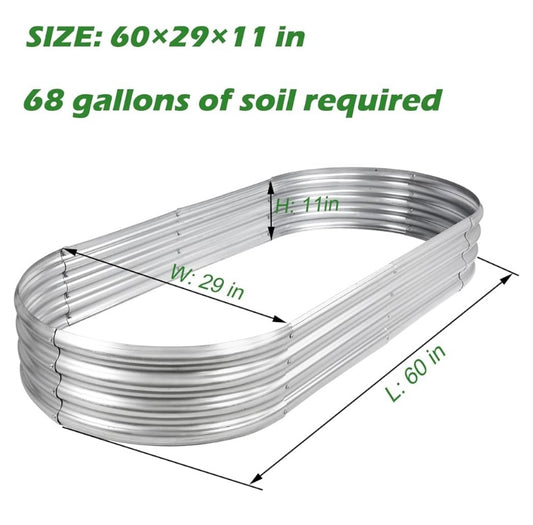 5Ft Oval Garden Bed