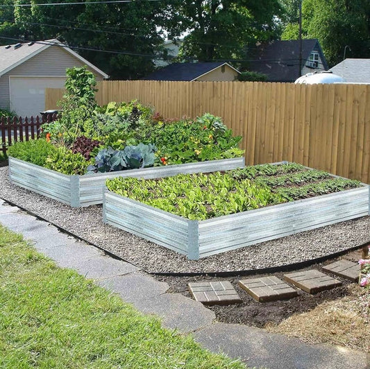 8x4x1 Garden Galvanized Bed(2 Pack)